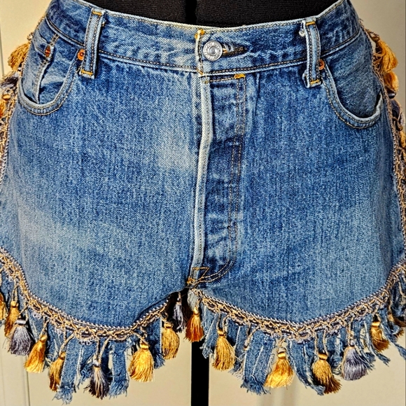 Refurbished denim levy jeans, size 38, Blue - Picture 1 of 4